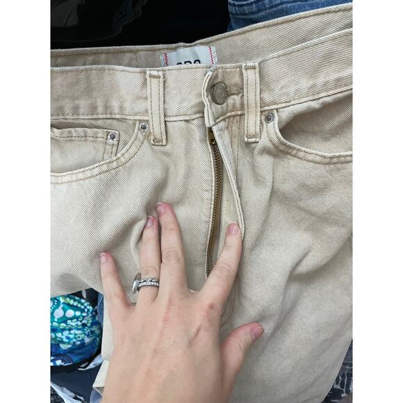 BDG Urban Outfitters Minimalist Funky High & Wide A-Line Leg Beige Denim 26 - Picture 5 of 7